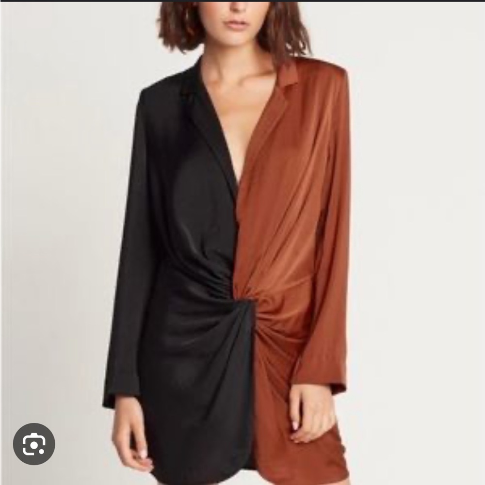 Choosy Size 0 Black/Brown Shirtdress NWT